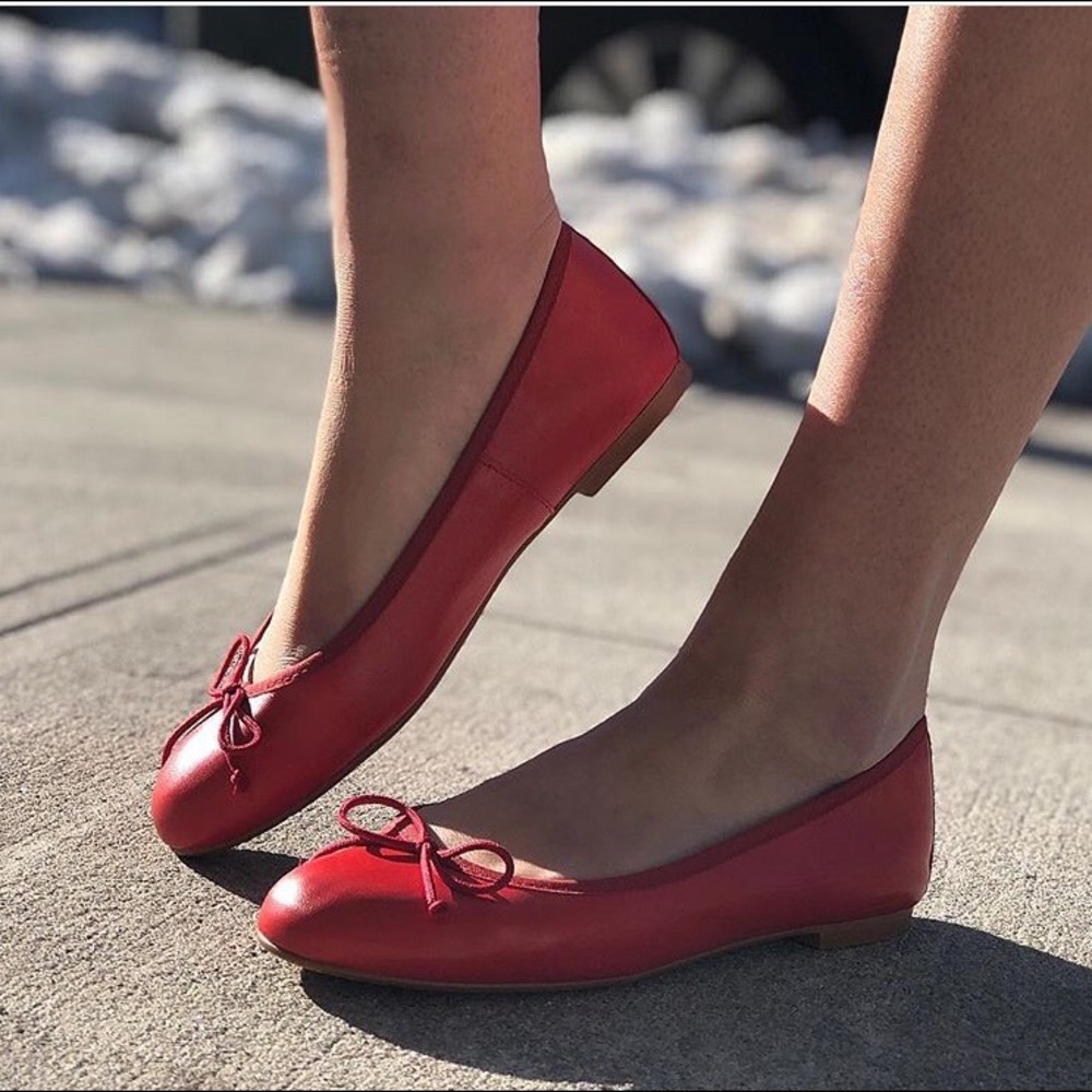 Red ballet flats